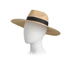 LACK OF COLOR Natural Wood Straw Spencer Wide Brimmed Fedora